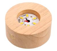 SHINEOFI LED Display Base 6.4cm Wooden Light Base Sphere Stand with Eye Safe Illumination Versatile Use Beige Solid Wood Round Night Light for Living Areas and Studies