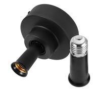 SHINEOFI Light Bulb Socket Extension Adapter for Fan Lamp and General Lamps, E26/e27 Socket Extender with Base and Connecting Rod, Metal and Plastic Construction, Easy Installation for Home