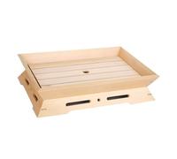 SHINEOFI Lightweight Japanese Wooden Sushi Plate Tray for Home Restaurant Handcrafted Sashimi Serving Board with Portable Design Clean Food Display Dish for Sushi Enthusiasts and