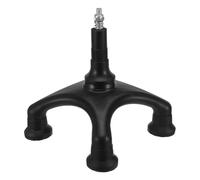 SHINEOFI Lightweight Rotatable Replacement Quad Cane Base for Walking Cane and Crutch, Black Abs and Iron Material, Non-Slip Stable Tips for Outdoor Use and Travel by Elderly Seniors