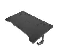 SHINEOFI Lightweight Wheelchair Dining Tray Table with Cup Holder, Black Foldable Plastic Board Suitable for Adult Wheelchair Users Outdoors and Indoors