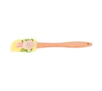 SHINEOFI Long Handle Easter Silicone Spatula with Wooden Handle, Thin Flexible Scraper Tool for Cake Cream, Household Baking and Cooking, Holiday Kitchen Utensil
