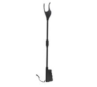 SHINEOFI Long Handle Pick up Clamp for Elder Care and Kitchens, Black Plastic and Stainless Steel Reacher Grabber with Nonslip Holding, Ergonomic Design for Seniors and Pregnant Women