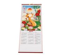 SHINEOFI Lunar Calendar Wall Hanging Snake Year Monthly Wall Calendar Chinese Zodiac Scroll Traditional Decor Festival Gift Paper Material