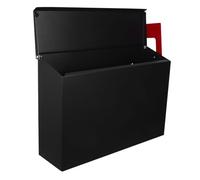 SHINEOFI Mailbox Metal Post Boxes Metal Mailboxes for outside Wall Wall Mount Decorative Letter Boxes for outside for for House Black