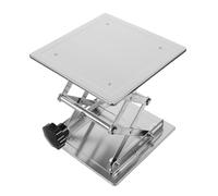 SHINEOFI Manual Stainless Steel Lab Jack 200X200Mm Scissor Lift Platform for Laboratory Support and Classroom Experiments