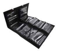 SHINEOFI Martial Arts Belt Display Holder Taekwondo Belt Collection Pouch Wall Mounted Felt and Pe Black Several Pockets