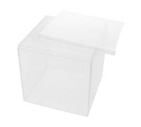 SHINEOFI Measuring Box 1000ml Volume for Students, Plastic Cube with Segmented Scale, Enhanced Visibility to Eliminate Reading Errors, for Classroom Math Demonstration and Math Lab Tool