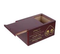 SHINEOFI Memorial Wooden Pet Urn Box for Dog and Cat Ashes, Red Brown Small Cremation Keepsake Casket, Pet Burial Box for Animal Remembrance
