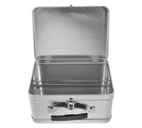 SHINEOFI Metal Hinged Tin Box Container Treasure Box for Wedding Party Handle and Lock for Tea Sweets Tokens Keepsakes Game Cards Accessories