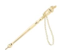 SHINEOFI Metal Jewish Torah Pointer with Ergonomic Grip and Chain Gold Onion Head Bible Reading Tool for Synagogue Home School Use Finger Scroll Marker for Mitzvah