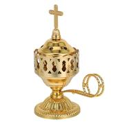 SHINEOFI Middle Eastern Style Metal Incense Burner Censer Charcoal Holder Handcrafted Aromatherapy Bakhoor Decorative for Home Office Yoga Studio