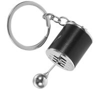 SHINEOFI Mini Car Gear Shifter Fidget Keychain, 6-speed Manual Transmission Black Gear Stick Key Ring for Men’s Car Keys, Portable Automotive Interior Accessory