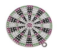 SHINEOFI Mini Double-sided Metal Dartboard Pendant Hanging Decoration Antique Color Souvenir Charm for Dart Lovers Unique Champion Memorabilia Accessory for Home Office Display