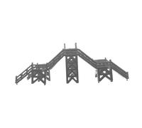 SHINEOFI Mini Footbridge Model for Train Scenery Bridge Building Kit with Realistic Detailing DIY Materials for Model Railway Accessories and Sand Table Ornament Easy Assembly for