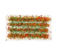 SHINEOFI Mini Landscaping Grass Tufts Orange Resin Model Building Trees for Micro Landscape and Soldier Scene Decoration DIY