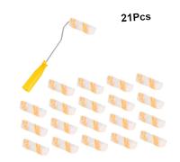 SHINEOFI Mini Paint Roller Brush with Cotton Thread Sleeves and Handle Wall Paint Roller for Doors Windows Baseboards DIY Decorating and Office Use