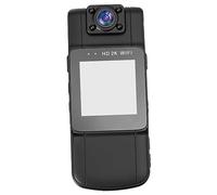 SHINEOFI Mini Video Recorder Back Clip Camera 1.54 Inches Screen Rotatable Lens Black Abs Night Available Wide-angle Lens 3840x2160p Resolution 1000mah Battery for Outdoor Security