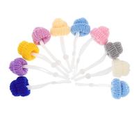 SHINEOFI Mini Woolen Yarn Pet Chicken Hats 10pcs Adjustable Design Keep Pets Warm Adorable Mini Hats for Hens for Family Portraits and Birthdays