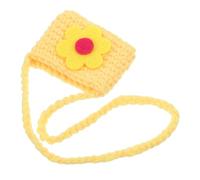 SHINEOFI Mini Yellow Pet Crossbody Bag Woolen Yarn Pet Costume Accessory for Rabbits Lightweight Comfortable Satchel for Festival Party Holiday Decoration and Easy Wear