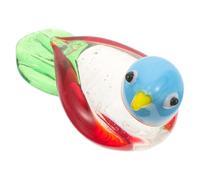 SHINEOFI Miniature Glass Bird Figurines Bird-shaped Decorative Charm with Vivid Hand Painted Colours and Glass Material Collectable Playful and Natural Style for Workspace and Home Décor
