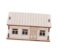 SHINEOFI Miniature Wooden Cabin Building Kit for Adults Unfinished DIY Small Log House Model Rustic Holiday Decoration Ornament for Christmas Mantels and Table Displays Creative Family