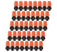 SHINEOFI Misting Spray Nozzles Compatible with Drip Irrigation Plastic Irrigation Sprinkler Heads 40pcs Orange Adjustable to Reduce Temperature for Garden Watering and Greenhouse Cooling