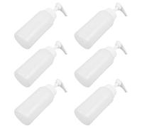 SHINEOFI Ml Refillable Pump Bottle with Sleek Minimalist Design 6pcs with Hydraulic Pump Head and Precise Liquid Control, Hdpe Lotion Dispenser for Bathroom and Travel Use