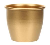 SHINEOFI Modern Minimalist Gold Metal Flower Pot Succulent Planter for Indoor Plants, Small Iron Plant Container for Home Decor and Balcony Gardening