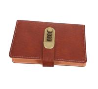 SHINEOFI Money Saving Challenge Binder with Password Lock, Dark Brown Crocodile PU Cash Organizer Book, Budget Envelope System for Secure Savings and Financial Planning