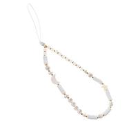 SHINEOFI Moon Star Beaded Phone Lanyard Durable Lost Wrist Strap with Pearls Stylish Mobile Phone Decoration for Bags and Cameras