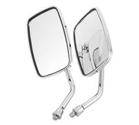 SHINEOFI Motorcycle Replacement Square Rear View Mirrors for Cruiser Bikes Wide Angle Scooter Side Mirrors Sturdy Frame for Road Use