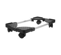SHINEOFI Movable Tower Stand with Wheels CPU Holder for Under Desk Black Extendable Computer Stand with Smooth Edges for Desktop