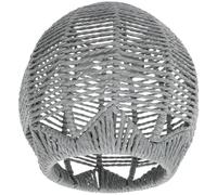 SHINEOFI Multifunctional Handmade Woven Lampshade Grey Small Size Rattan Style Ceiling Light Cover for Restaurant Hotel Home Decorative Pendant Lighting