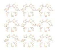 SHINEOFI Music Note Wood Cutouts 55mm Large Beige Wooden DIY Craft Pieces 50pcs for Wedding Decor, Birthday Party Decorations, Home and Christmas Wreath Embellishments