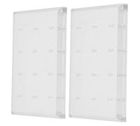 SHINEOFI Nail Bits Bit Display 2pcs Holders Acrylic with 12 Holes Storage Stand and Organizer for White Drill Nail Art Training Manicure Practice