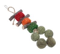 SHINEOFI Natural Chewing Snack for Small Pets Apple Wood Corn Cob Teething Treat for Hamsters Rabbits Guinea Pigs and Squirrels Dental Care Molar to Prevent Boredom and Protect Furniture