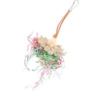 SHINEOFI Natural Parrot Chewing Hanging with Palm Leaf and Paper Material Safe to Chew Practical Bird Hanging Plaything in Birdcage Suitable for Parrots and Small Birds at Home