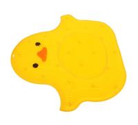 SHINEOFI Non-skid Silicone Bathroom Foot Mat with Duck-shaped Massage Surface and Strong Suction Cups, Suitable for Bathtub Foot Scrubbing