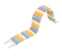 SHINEOFI Non Slip Hamster Climbing Ladder Toy 50cm Wooden Bridge with Hook for Small Animals Encourages Exercise and Chewing Enrichment for Guinea Pigs Rats and Mice