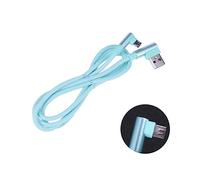 SHINEOFI Nylon Braided USB Cable Dual Bend Fast Charging and Data Cable for Phones Flexible Tpe Material Durable Mint Green Cord for Efficient Power and Transfer
