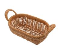 SHINEOFI Oval Handwoven Storage Basket with Handle, Lightweight Pp and Metal Material, Versatile Storage for Goodies and Desserts, for Mother’s Day and Festive Occasions in Classic