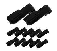 SHINEOFI Over The Door Hooks for Bathrooms and Home Organization 20pcs Black Plastic with Mesh Hook Design for Hanging Towels and Clothes
