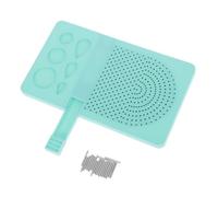 SHINEOFI Paper Quilling Device Crafting Quilling Board with 20 Needles Portable Design Easy to Use Green Abs and Steel for Paper Crafting at Home