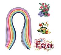 SHINEOFI Paper Quilling Strips Set Colors DIY Colored Paper Crafts for Arts and Crafts Projects Lightweight Portable Gift for Creativity and Manual Skills Development Random Color