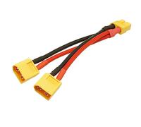 SHINEOFI Parallel Battery Connector Cable Y Splitter with One Male and Two Female Plugs Hard Plastic for Rc Multicopter Longer Flight
