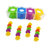 SHINEOFI Parrot Color Sorting Throw Box Interactive for Mental Exercise and Training Brain Power Development for Pet Birds Fun Educational Plaything to Reduce Boredom and Random Color