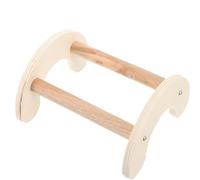 SHINEOFI Parrot Play Stand Wooden Perch 2pcs Stable Beige Wood Perch for Farm Chickens and Parakeets Indoor Use
