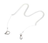 SHINEOFI Parrot Training Leash Adjustable Harness Silver Plastic Pet Parrot Leash with Non-skid Handle Easy to Put and Take for Training and Taking Your Pet