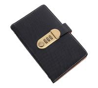 SHINEOFI Password Locking Money Saving Binder Crocodile Pattern PU Cover, Cash Budget Organizer Secure Combination Lock, Personal Finance Planner for Holiday and Travel Budgeting